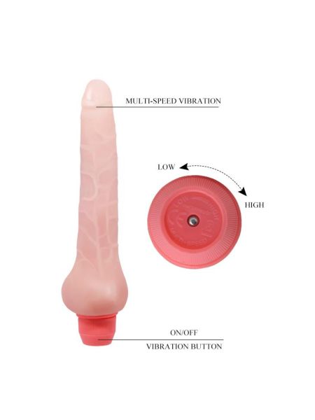 Wibrator penis realistyczny kręgosłup zginany 19cm - 6