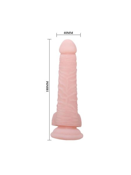 Realistyczny penis dildo z przyssawką jądrami 18cm - 3