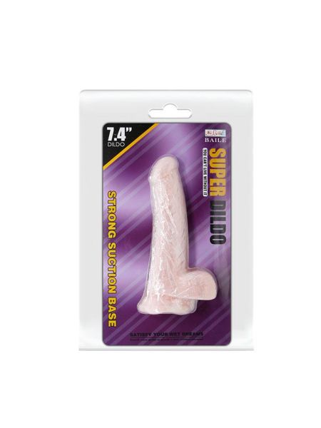 Realistyczny penis dildo z przyssawką jądrami 18cm - 4
