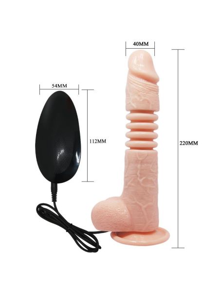 Duży penis dildo ruch posuwisty sex rotacja 22cm - 5