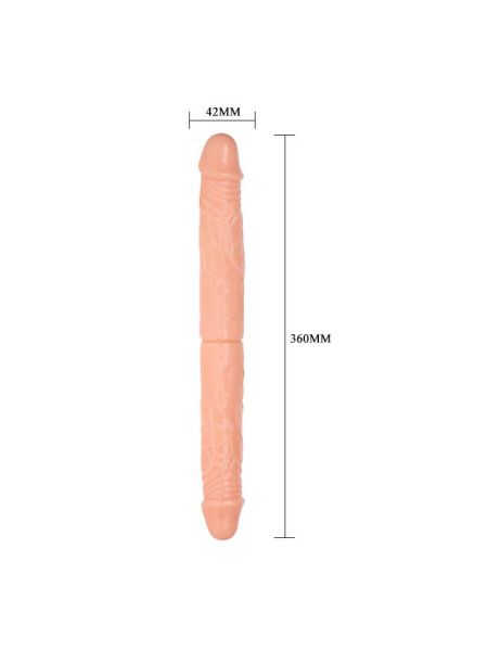 Dildo dla dwóch osób podwójne waginalne analne 36cm - 4