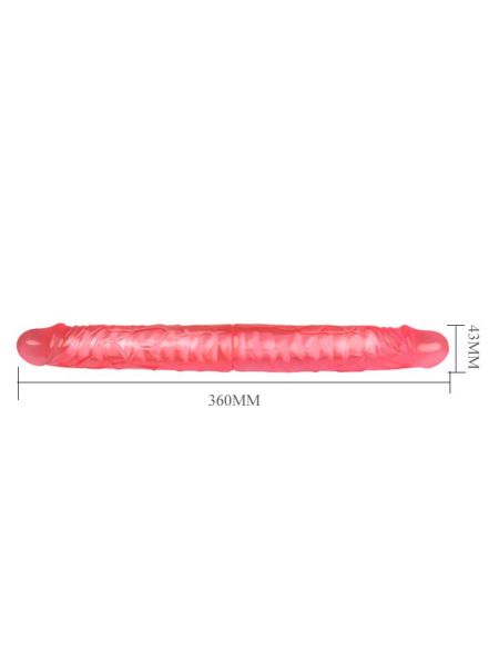 Podwójny penis wyginane dildo analne waginalne 36cm - 5