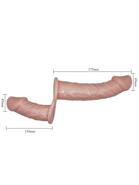 Uprząż strap-on 2 wibratory sex analny waginalny z pasami - 5