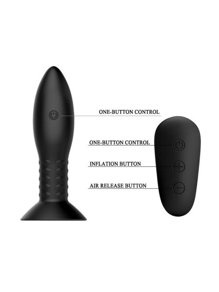 Plug analny wibracja rotacja pilot sex korek 13cm - 4