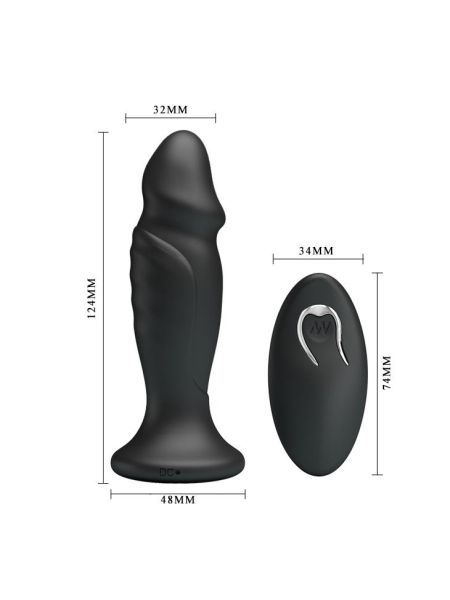 Korek analny realistyczny prostata wibracje 12cm - 4