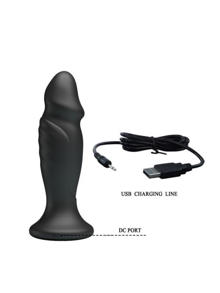 Korek analny realistyczny prostata wibracje 12cm - 6