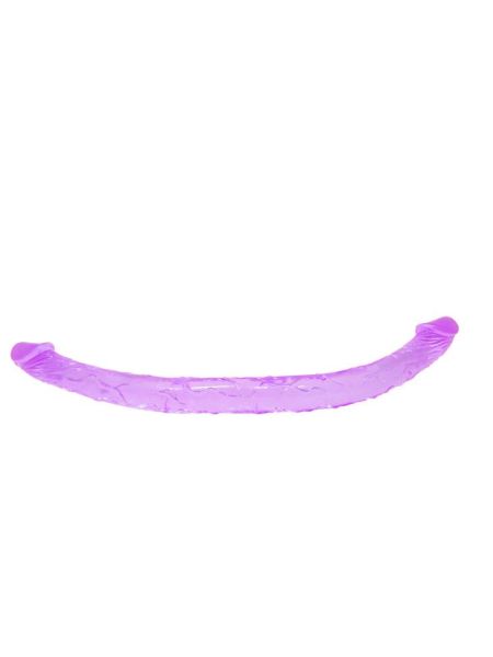 Penis dildo podwójne sex analny waginalny 45cm fioletowe - 2