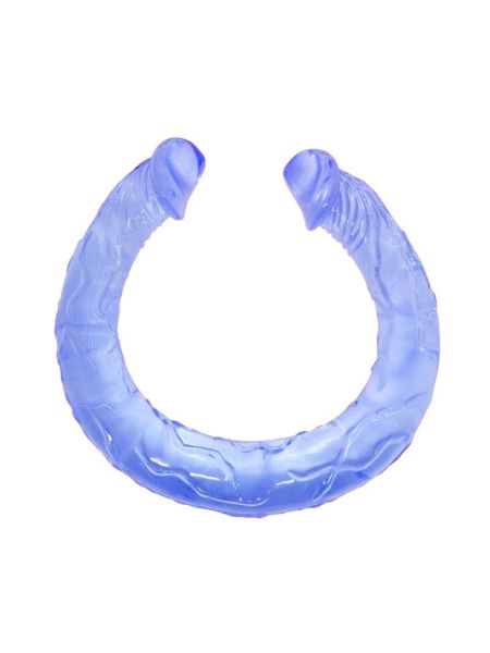 Penis dildo podwójne sex analny waginalny 45cm niebieskie
