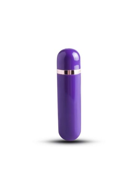 Mały wibrator mini pocisk podręczny masażer 8cm fioletowy - 2