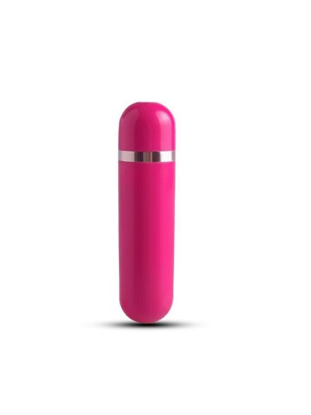 Mały wibrator mini pocisk podręczny masażer 8cm różowy - 2