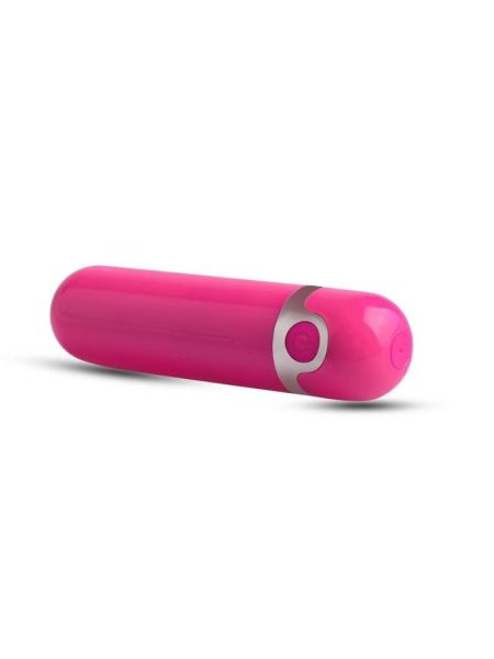 Mały wibrator mini pocisk podręczny masażer 8cm różowy - 3