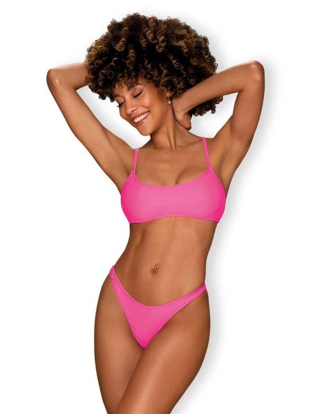 Bikini strój kąpielowy ze stringami Mexico Beach M różowe