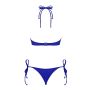 Bikini strój kostium plażowy stringi Costarica M niebieski - 9