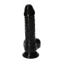 Dildo z przyssawką żylaste czarne realistyczne 16 cm - 3