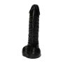 Dildo z przyssawką żylaste czarne realistyczne 16 cm - 4