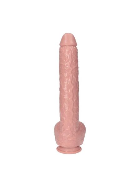 Gigantyczny penis dildo z jądrami przyssawką 40cm - 3
