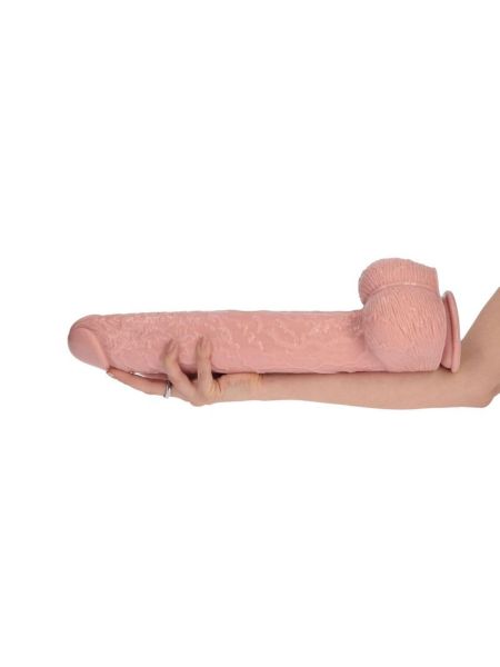 Gigantyczny penis dildo z jądrami przyssawką 40cm - 6