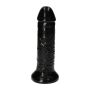 Czarny korek analny penis żylasty zatyczka z przyssawką - 4