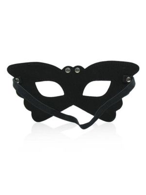 Maska skórzana na oczy twarz karnawałwa BDSM czarna - image 2