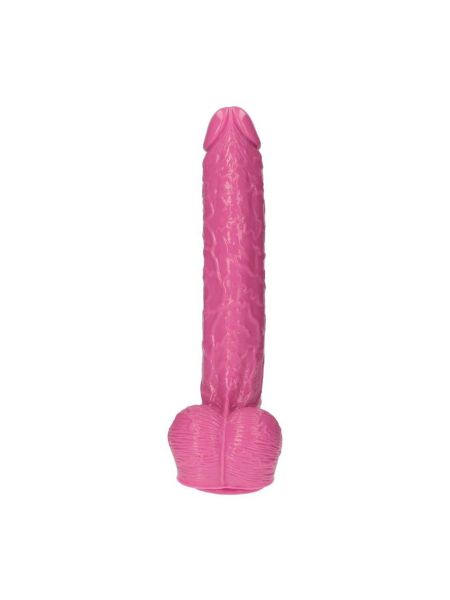 Penis wielki różowy ogromne dildo z jądrami 30 cm - 3