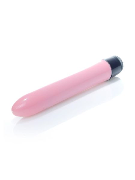 Klasyczny smukły gładki wibrator uniwersalny 18cm różowy - 3