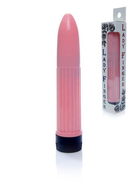 Klasyczny mini wibrator mały masażer podręczny 13cm różowy