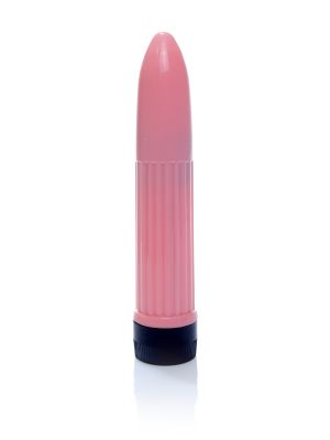 Klasyczny mini wibrator mały masażer podręczny 13cm różowy - image 2