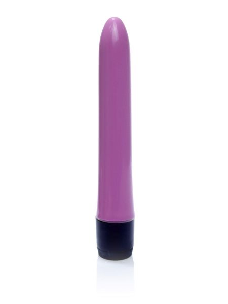 Klasyczny smukły gładki wibrator uniwersalny 18cm fioletowy - 2