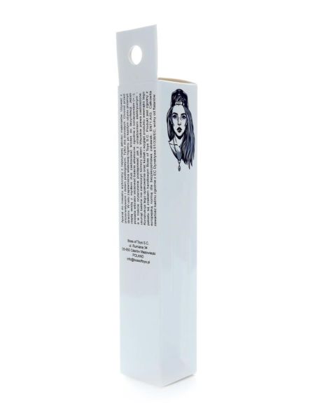 Klasyczny mini wibrator mały masażer podręczny 13cm biały - 7