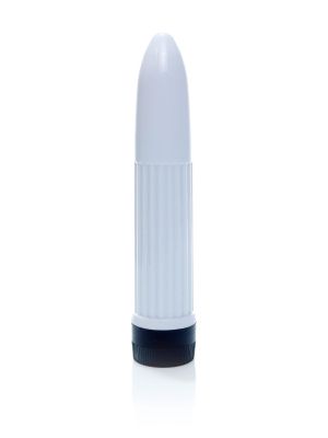 Klasyczny mini wibrator mały masażer podręczny 13cm biały - image 2