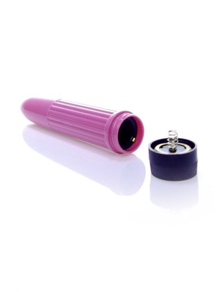 Klasyczny mini wibrator mały masażer podręczny 13cm fioletowy - 3