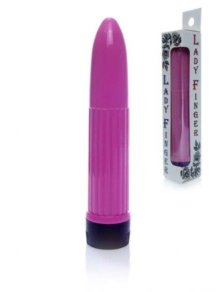 Klasyczny mini wibrator mały masażer podręczny 13cm fioletowy - 7