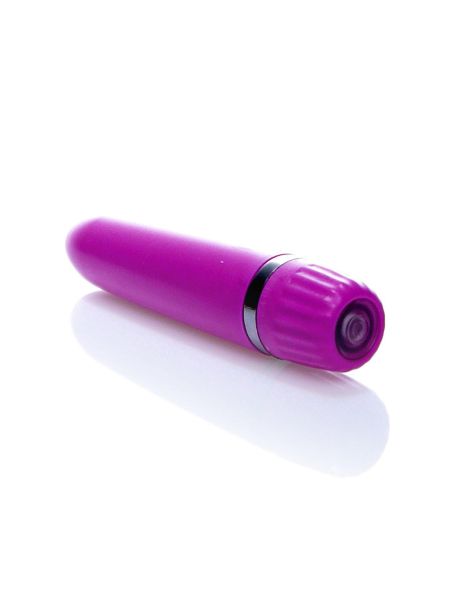 Dyskretny mocny mini wibrator masażer 12trybów 9cm fioletowy - 3