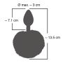 Korek analny z króliczym ogonkiem silikon 13cm - 10