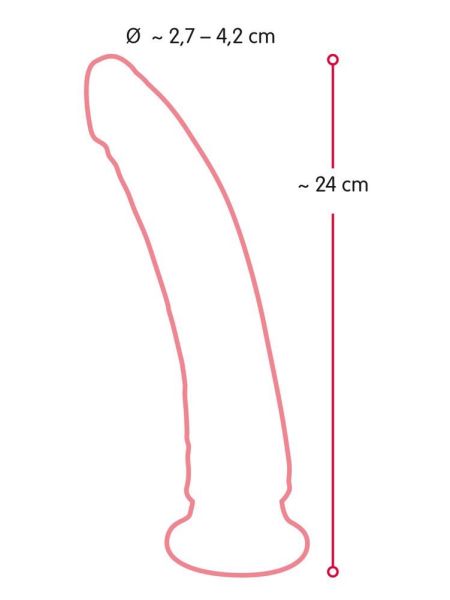 Miękkie dildo z przyssawką realistyczny penis 24cm - 10