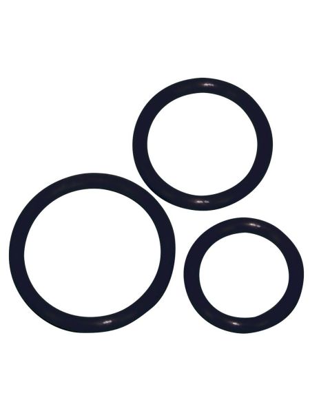 3 pierścienie erekcyjne na penisa i jądra silikonowe - 4