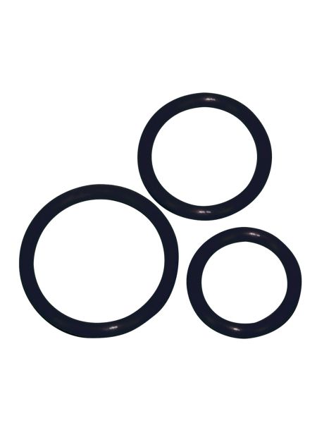 3 pierścienie erekcyjne na penisa i jądra silikonowe - 5