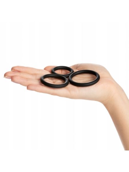 3 pierścienie erekcyjne na penisa i jądra silikonowe - 6