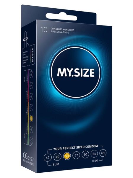 Prezerwatywy klasyczne na wymiar MYSIZE 53mm 10szt - 2