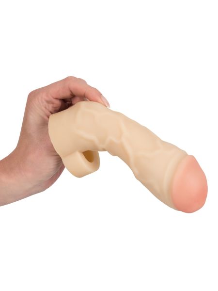 Realistyczna nakładka wydłużająca penisa 17 cm sex - 12