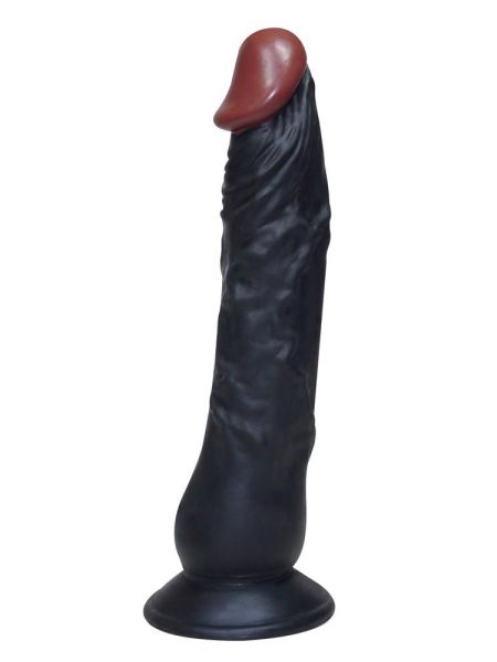 Czarne realistyczne dildo penis z przyssawką 23cm - 2