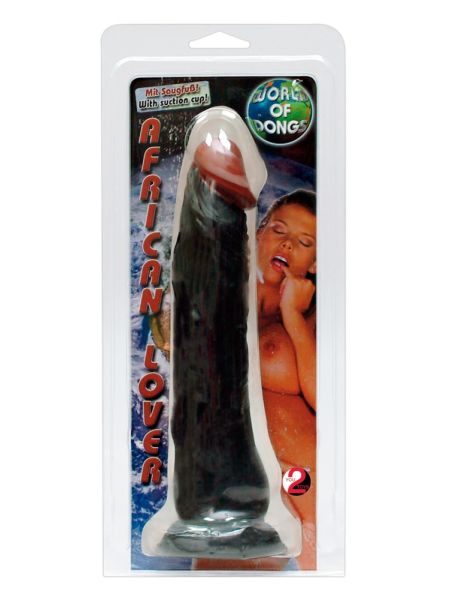 Czarne realistyczne dildo penis z przyssawką 23cm - 3