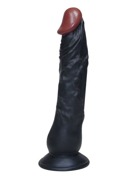 Czarne realistyczne dildo penis z przyssawką 23cm - 8