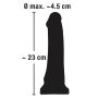 Czarne realistyczne dildo penis z przyssawką 23cm - 11
