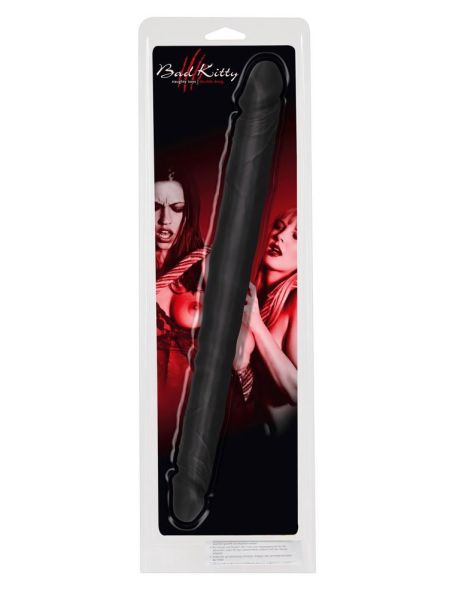Dildo długie duże podwójne elastyczne czarne 40cm