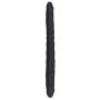 Dildo długie duże podwójne elastyczne czarne 40cm - 6