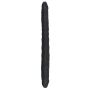 Dildo długie duże podwójne elastyczne czarne 40cm - 7