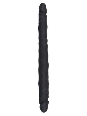 Dildo długie duże podwójne elastyczne czarne 40cm - image 2