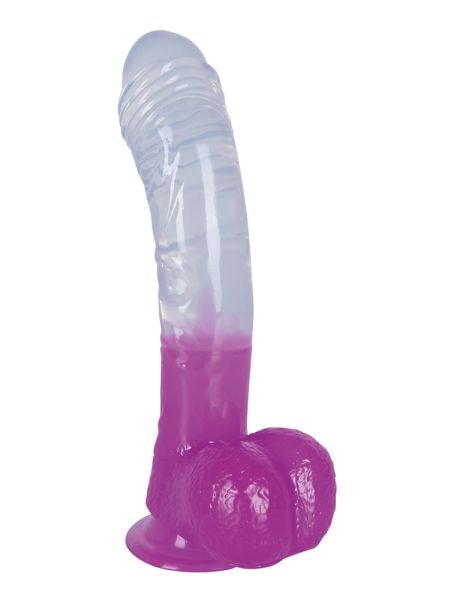 Żelowy realistyczny penis dildo z przyssawką 19cm - 2