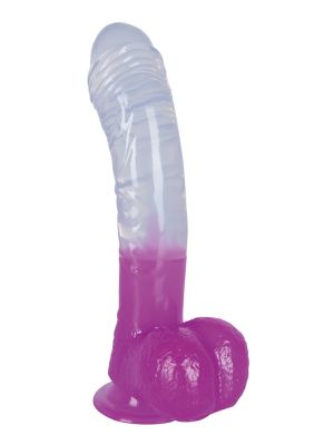 Żelowy realistyczny penis dildo z przyssawką 19cm - image 2
